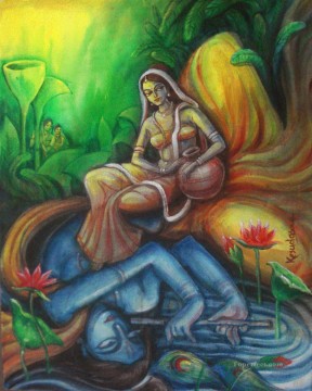 ラダ・クリシュナ Painting - ラダ・クリシュナ 31 ヒンドゥー教